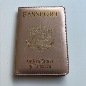 Elegant Rose gold Pink Passport Holder